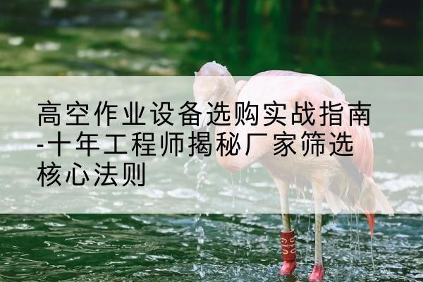 郫都剪叉式升降机厂家-高空作业设备选购实战指南-十年工程师揭秘厂家筛选核心法则